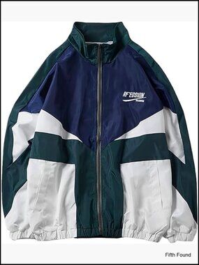 Oversized Y2K Varsity Jacket Windbreaker 90s Retro Bomber Jacket Long Sleeve